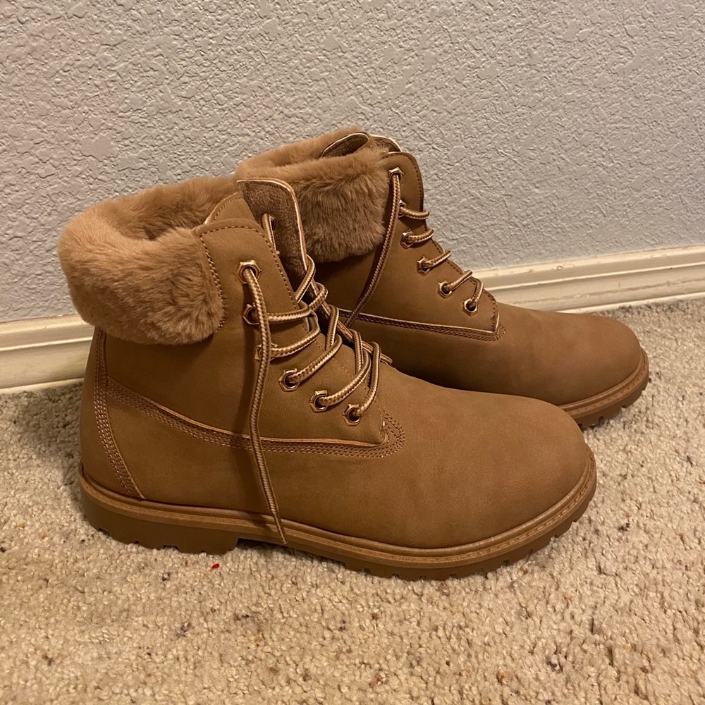 Brand New Faux Fur Accent Boots